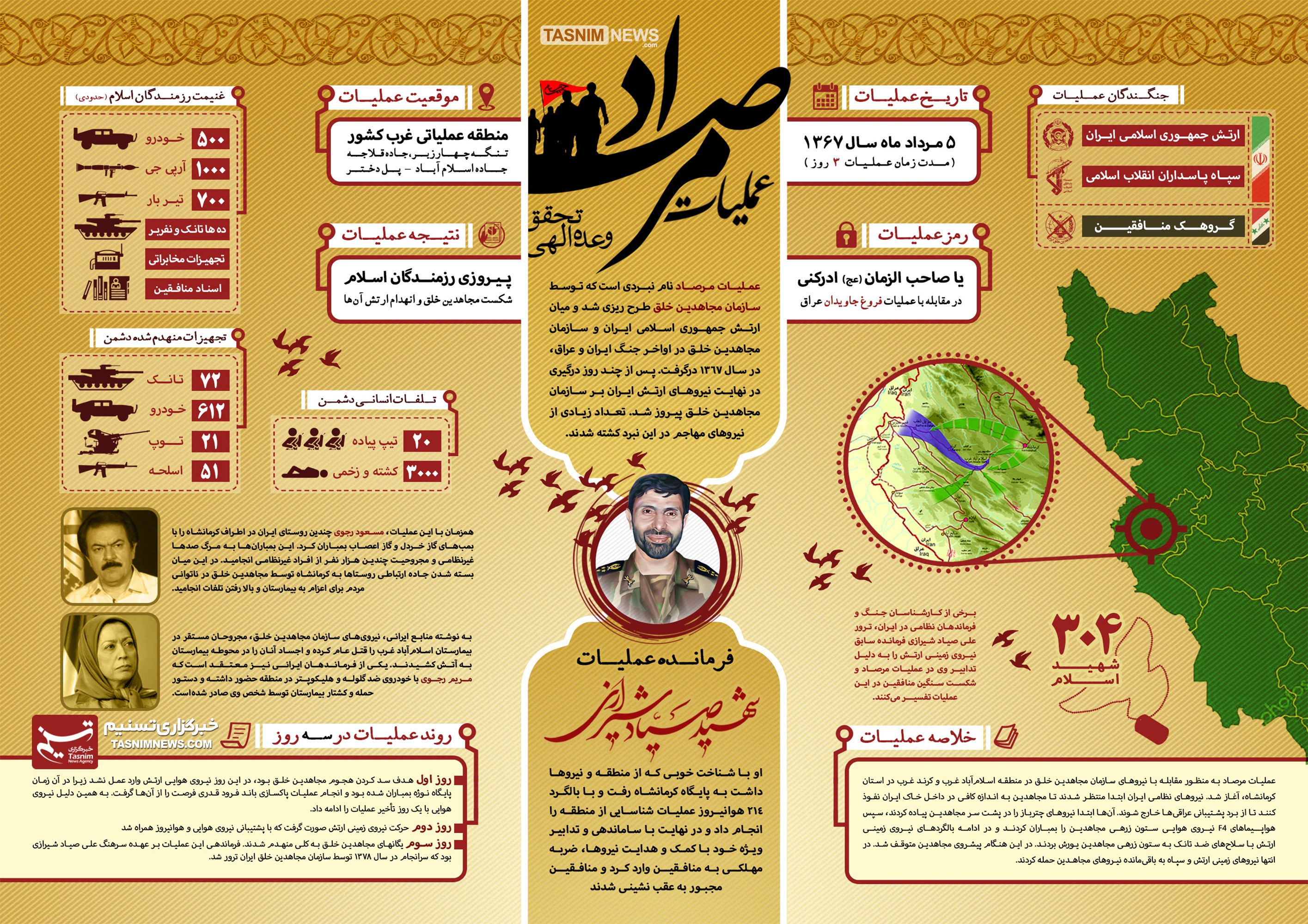 اینفوگرافیک/ غروب‌منافقین با فروغ‌عملیات‌مرصاد