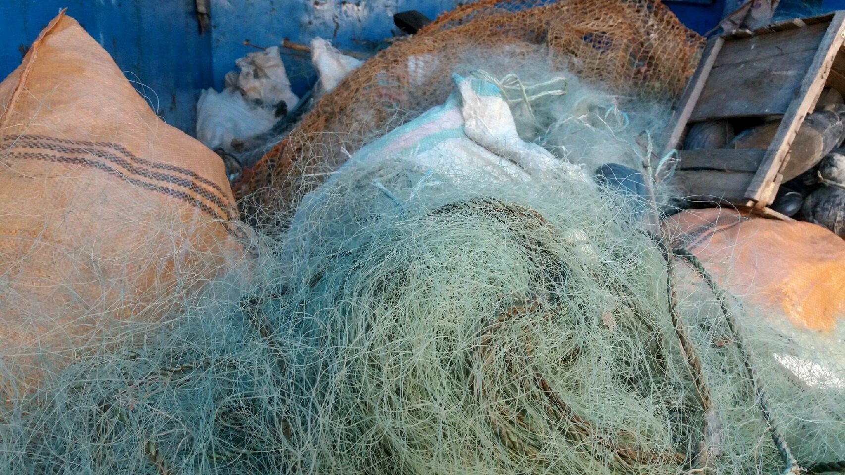 جمع آوری ادوات صید غیر مجاز از سواحل زرینه رود میاندوآب