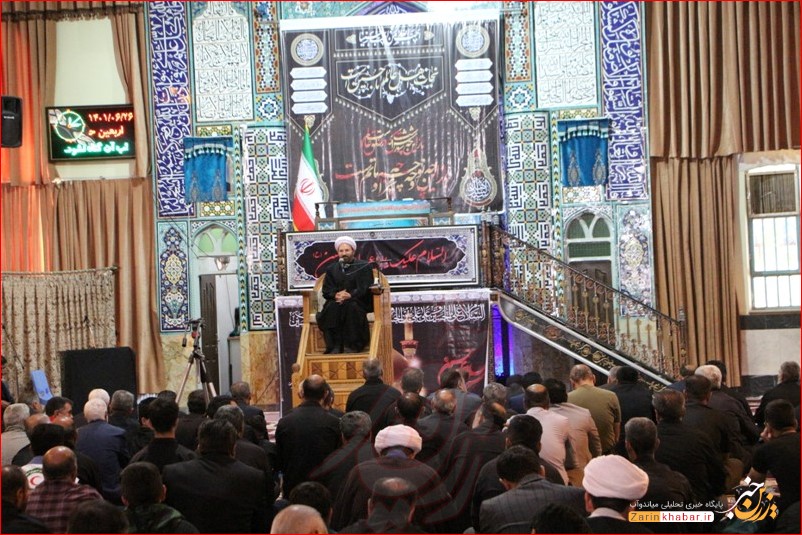 مردم میاندوآب، هم‌نوا با حضرت زینب (س) در سوگ اربعین حسینی/ تصاویر