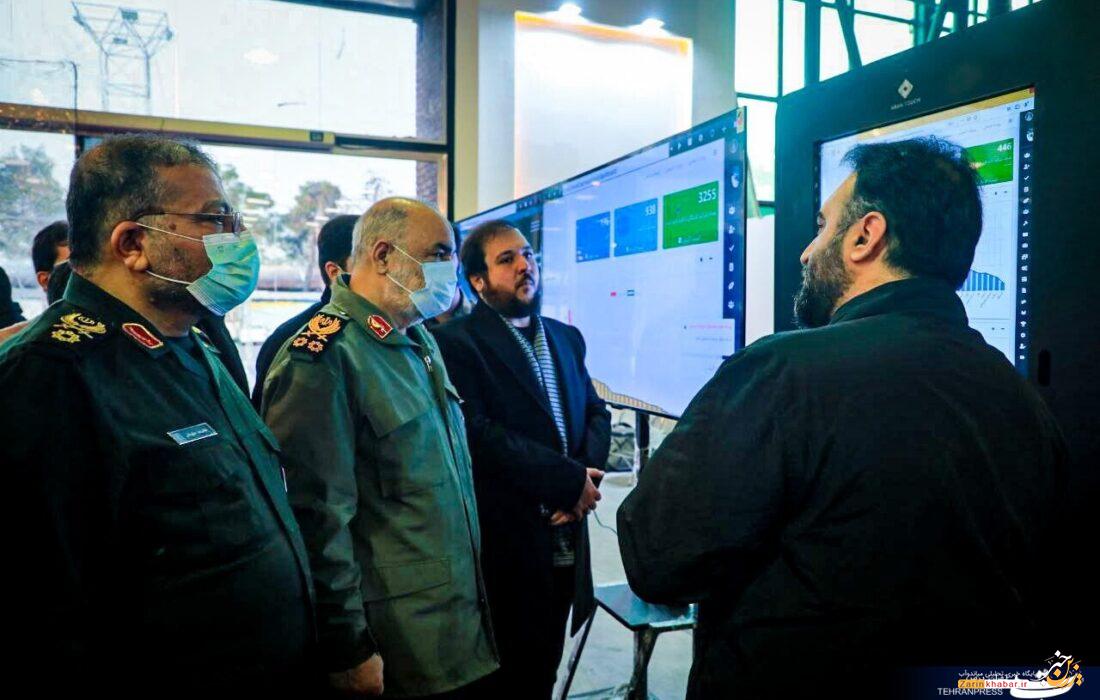 عکس| بازدید فرمانده کل سپاه پاسداران انقلاب اسلامی از چهارمین رویداد تولید محتوای دیجیتال بسیج