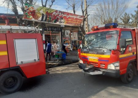 آتش‌سوزی انبار یک مغازه در میاندوآب مهار شد