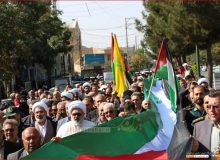 راهپیمایی نمازگزاران میاندوآبی در حمایت از مردم فلسطین/ تصاویر