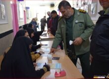 حضور مسئولان میاندوآب پای صندوق‌های رأی