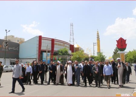 راهپیمایی میاندوآبی‌ها در حمایت از مردم فلسطین