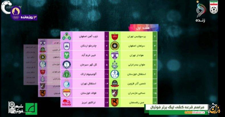 برنامه کامل نیمفصل اول فوتبال مشخص شد