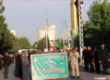 عزاداری خیابانی هیئت رزمندگان اسلام در میاندوآب