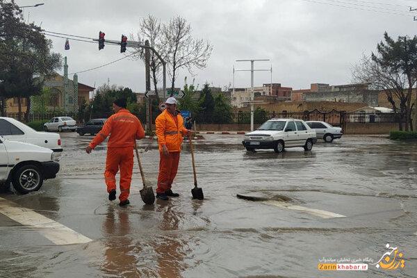 آماده‌باش شهرداری میاندوآب برای رفع آب‌گرفتگی معابر