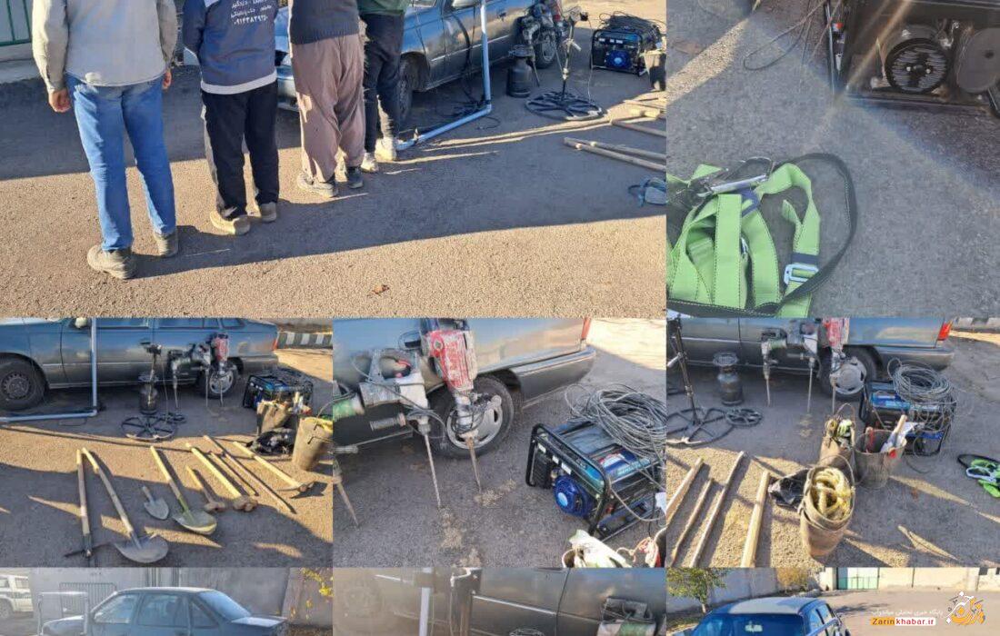 سارقان زیرخاکی در باروق دستگیر شدند