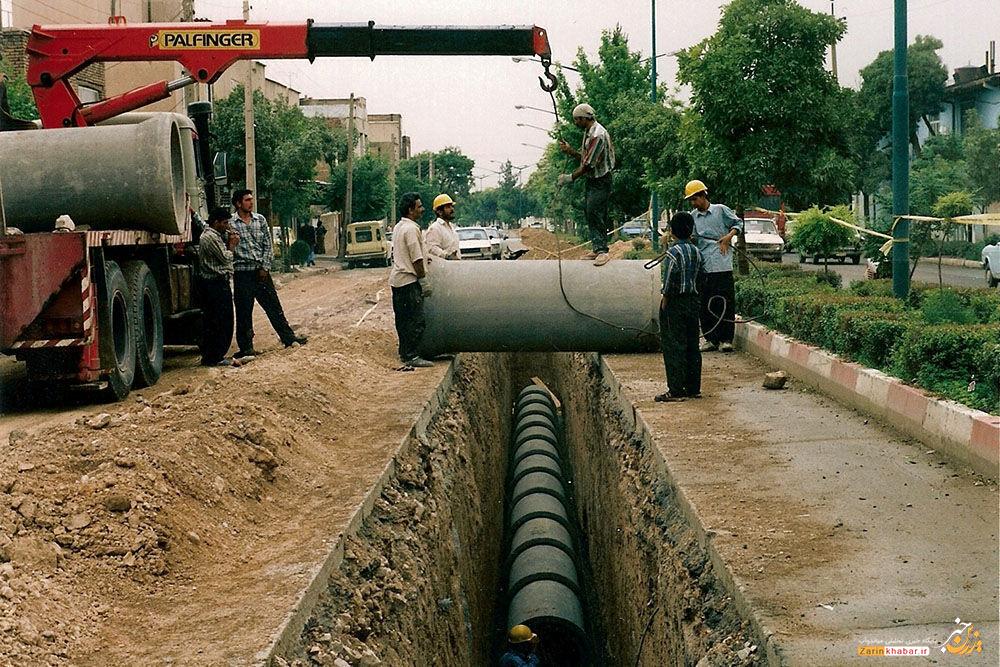 اجرای شبکه فاضلاب ساحل راست زرینهرود میاندوآب