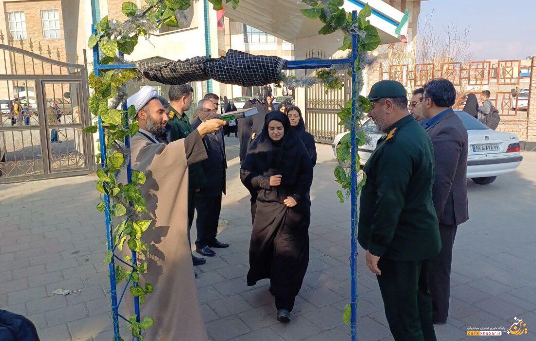 بدرقه کاروان راهیان نور دانشجویان از میاندوآب