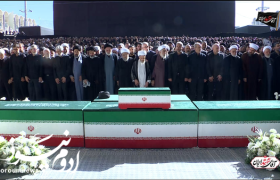 اقامه نماز بر پیکر رهبر شهید انقلاب