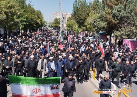 پیاده‌روی دلدادگان اربعین حسینی در میاندوآب